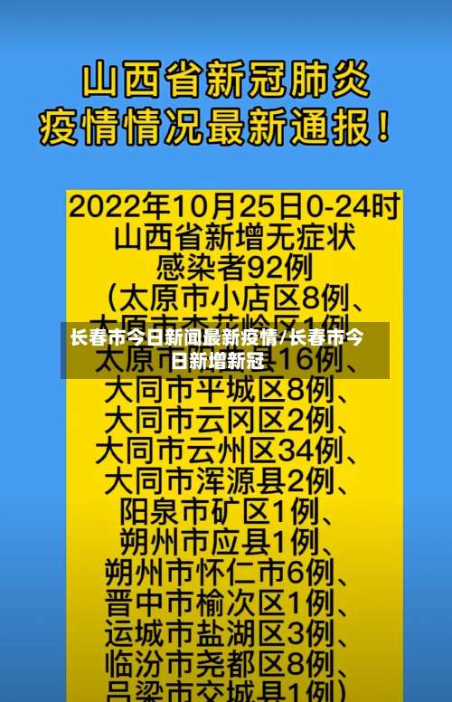 长春市今日新闻最新疫情/长春市今日新增新冠