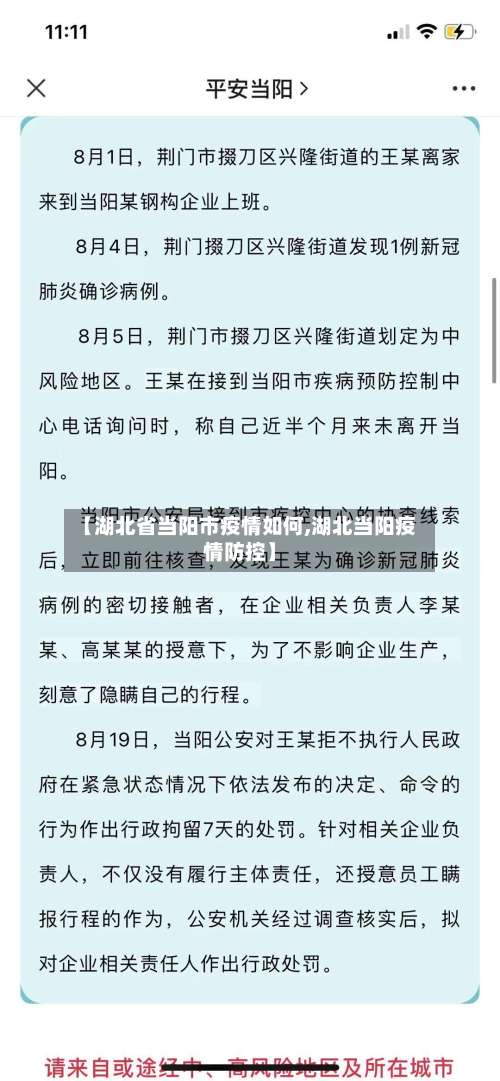 【湖北省当阳市疫情如何,湖北当阳疫情防控】