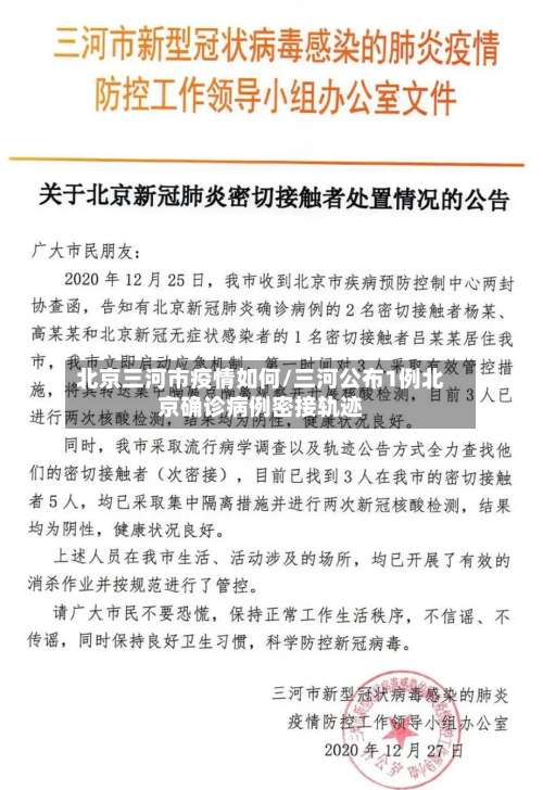北京三河市疫情如何/三河公布1例北京确诊病例密接轨迹