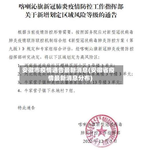 安徽市疫情通告最新消息(安徽省疫情最新消息分布)
