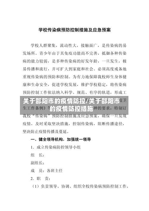 关于邵阳市的疫情防控/关于邵阳市的疫情防控措施