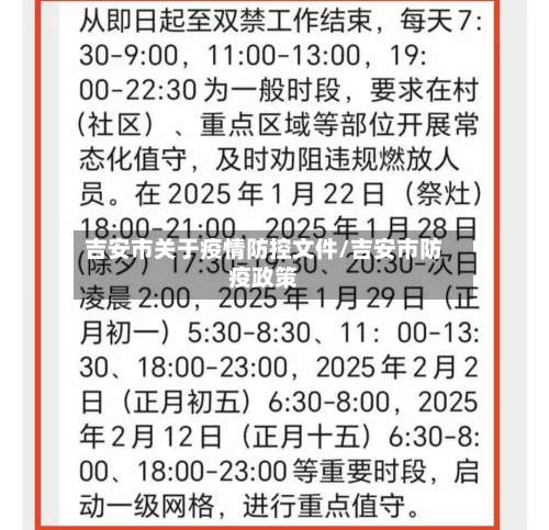 吉安市关于疫情防控文件/吉安市防疫政策-第2张图片