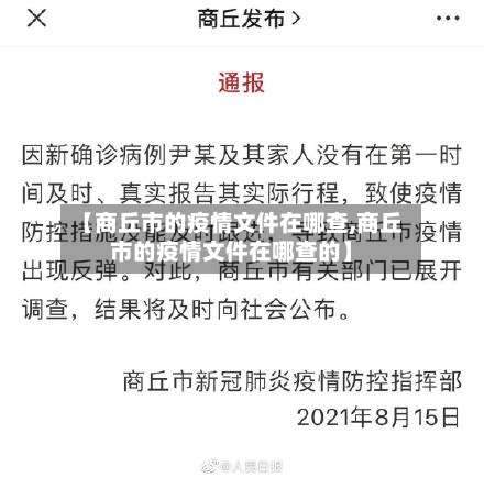 【商丘市的疫情文件在哪查,商丘市的疫情文件在哪查的】