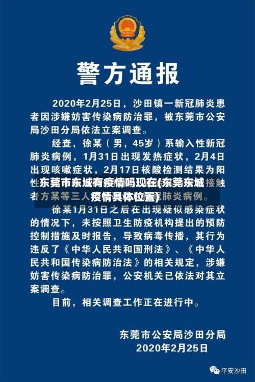 东莞市东城有疫情吗现在(东莞东城疫情具体位置)-第2张图片