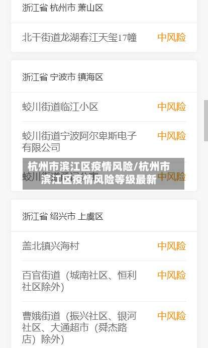 杭州市滨江区疫情风险/杭州市滨江区疫情风险等级最新-第3张图片