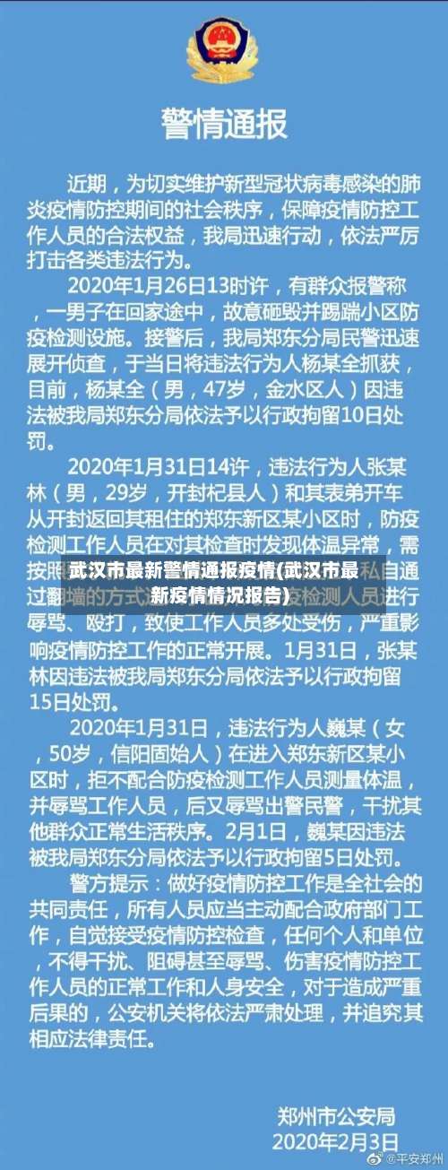 武汉市最新警情通报疫情(武汉市最新疫情情况报告)