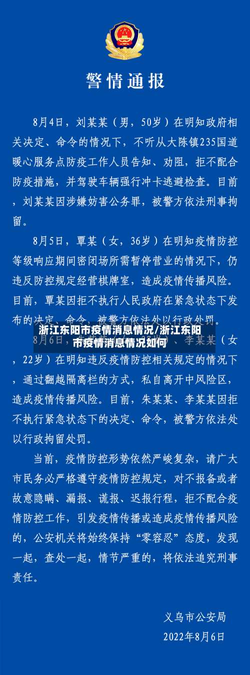浙江东阳市疫情消息情况/浙江东阳市疫情消息情况如何-第3张图片