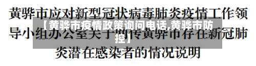 【黄骅市疫情政策询问电话,黄骅市防控】