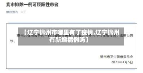 【辽宁锦州市哪里有了疫情,辽宁锦州有新增病例吗】