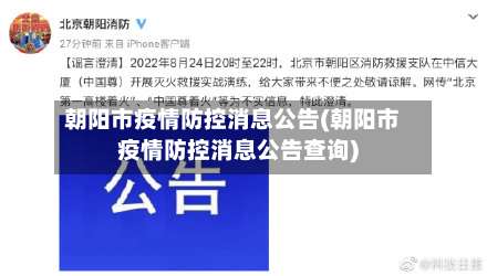 朝阳市疫情防控消息公告(朝阳市疫情防控消息公告查询)-第2张图片