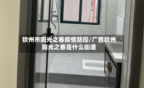 钦州市阳光之春疫情防控/广西钦州阳光之春是什么街道-第3张图片