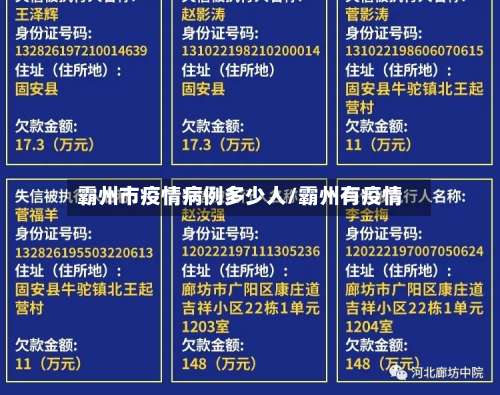 霸州市疫情病例多少人/霸州有疫情