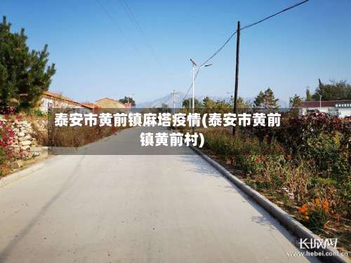 泰安市黄前镇麻塔疫情(泰安市黄前镇黄前村)-第2张图片