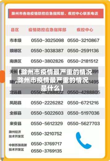 【滁州市疫情最严重的情况,滁州市疫情最严重的情况是什么】