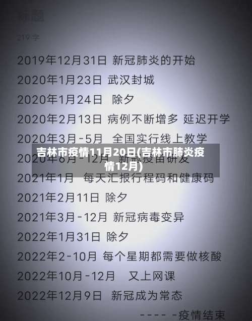 吉林市疫情11月20日(吉林市肺炎疫情12月)