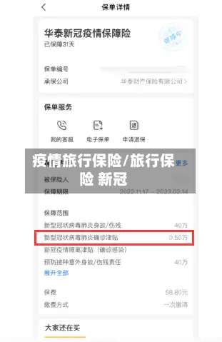 疫情旅行保险/旅行保险 新冠-第2张图片