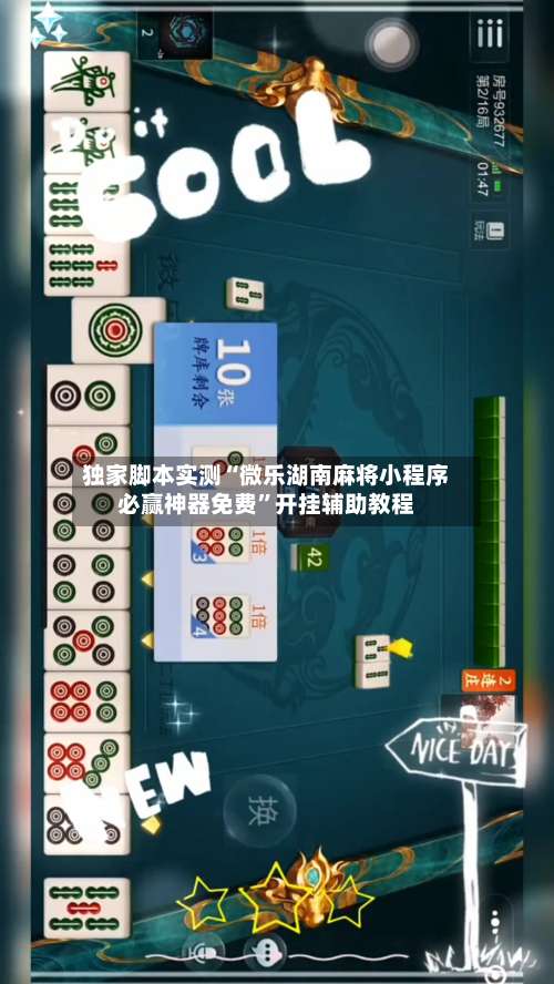 独家脚本实测“微乐湖南麻将小程序必赢神器免费”开挂辅助教程-第3张图片