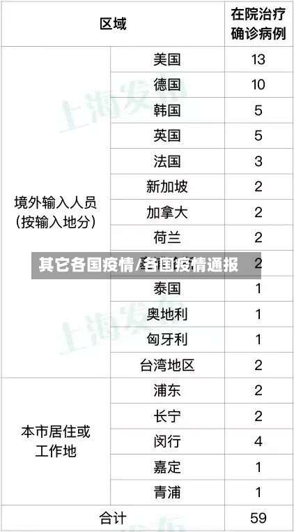 其它各国疫情/各国疫情通报