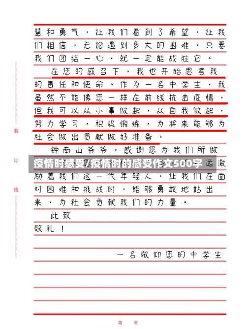 疫情时感受/疫情时的感受作文500字