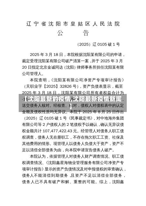 【沈阳最新的疫情,沈阳最新疫情新闻】