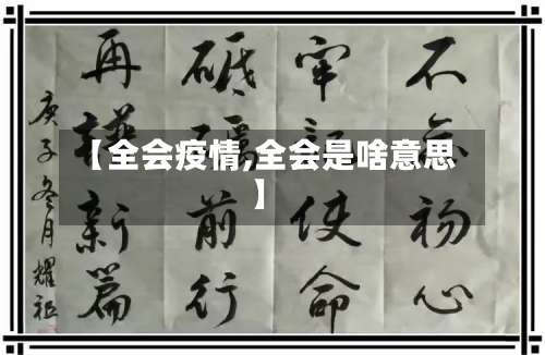 【全会疫情,全会是啥意思】