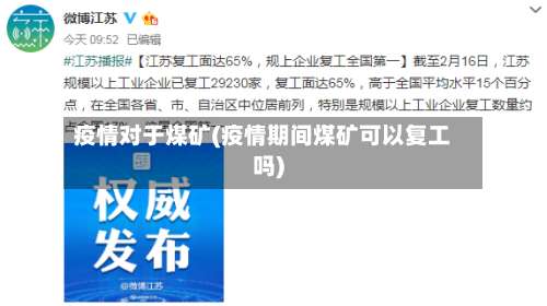 疫情对于煤矿(疫情期间煤矿可以复工吗)-第2张图片