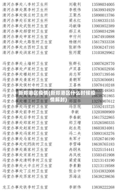 新郑港区疫情(新郑港区什么时候疫情解封)-第2张图片