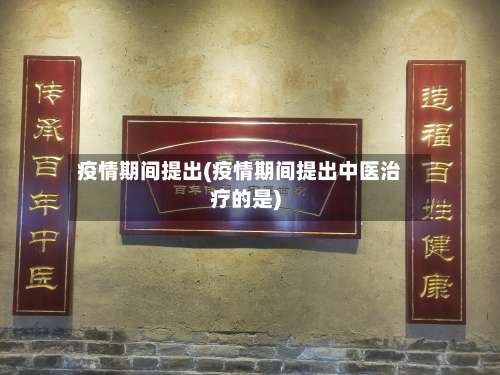 疫情期间提出(疫情期间提出中医治疗的是)-第3张图片