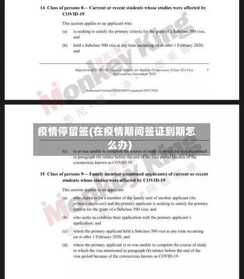 疫情停留签(在疫情期间签证到期怎么办)