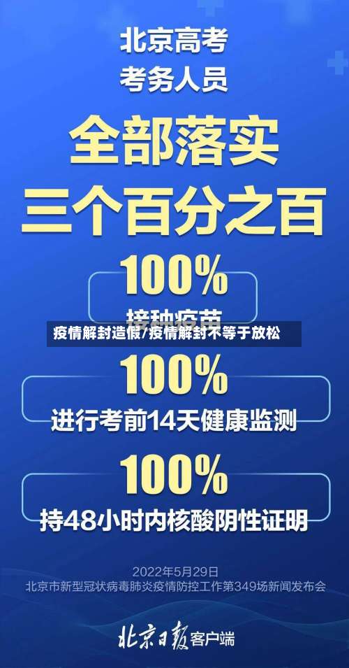 疫情解封造假/疫情解封不等于放松-第3张图片