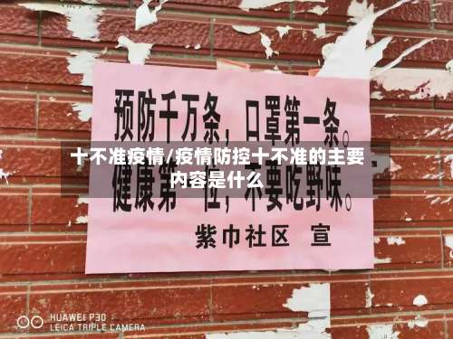 十不准疫情/疫情防控十不准的主要内容是什么-第2张图片