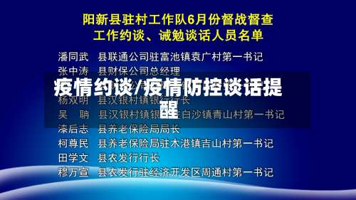 疫情约谈/疫情防控谈话提醒-第2张图片