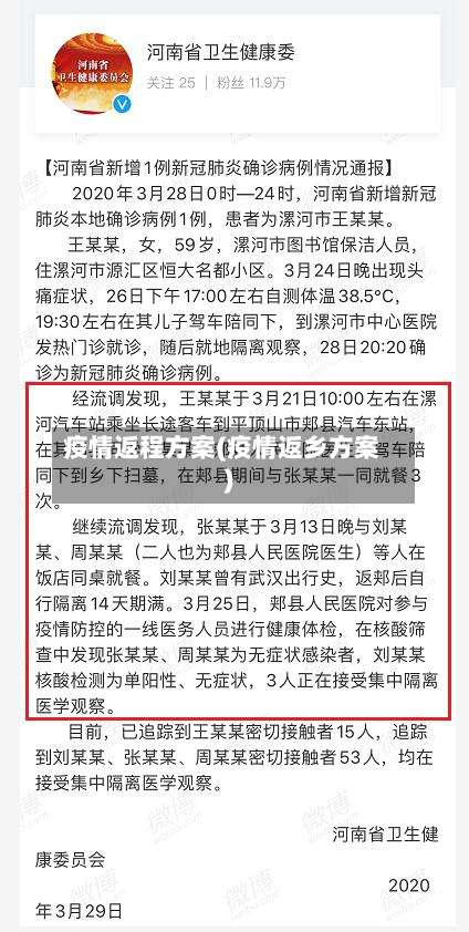 疫情返程方案(疫情返乡方案)