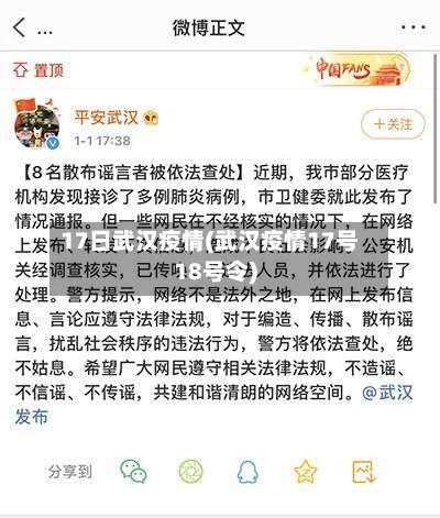 17日武汉疫情(武汉疫情17号18号令)-第3张图片