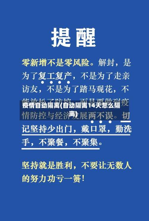 疫情自动隔离(自动隔离14天怎么隔离)-第2张图片