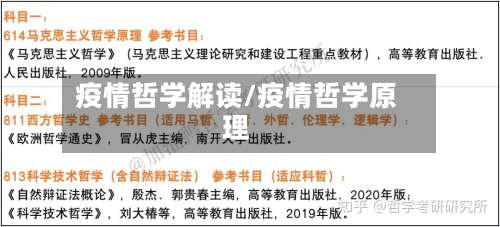 疫情哲学解读/疫情哲学原理