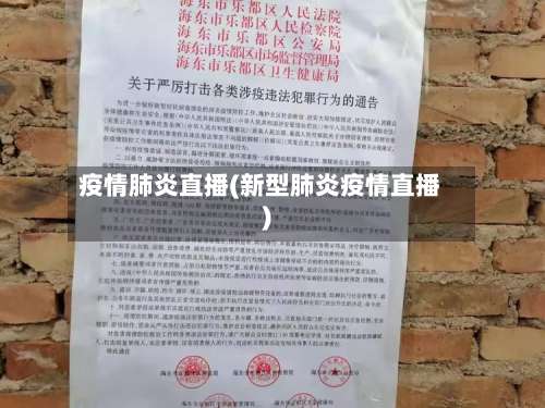 疫情肺炎直播(新型肺炎疫情直播)