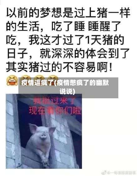 疫情逼疯了(疫情憋疯了的幽默说说)-第2张图片