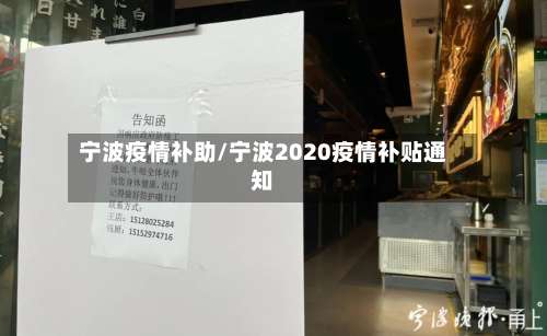 宁波疫情补助/宁波2020疫情补贴通知-第2张图片