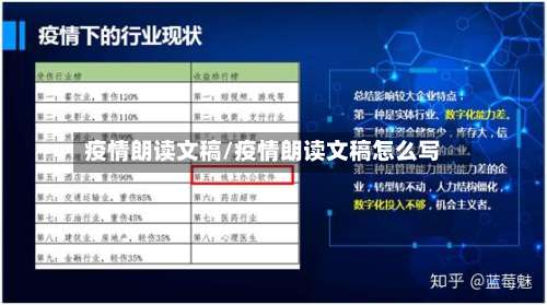 疫情朗读文稿/疫情朗读文稿怎么写