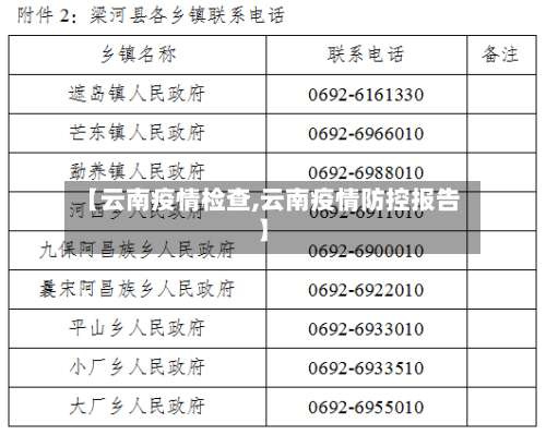 【云南疫情检查,云南疫情防控报告】-第3张图片