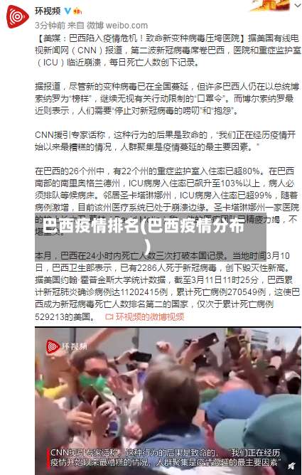 巴西疫情排名(巴西疫情分布)-第3张图片